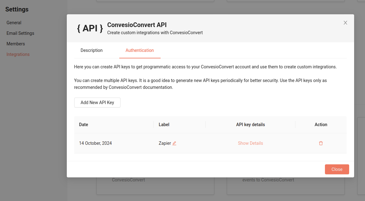 Zapier - Convesio Knowledge Base